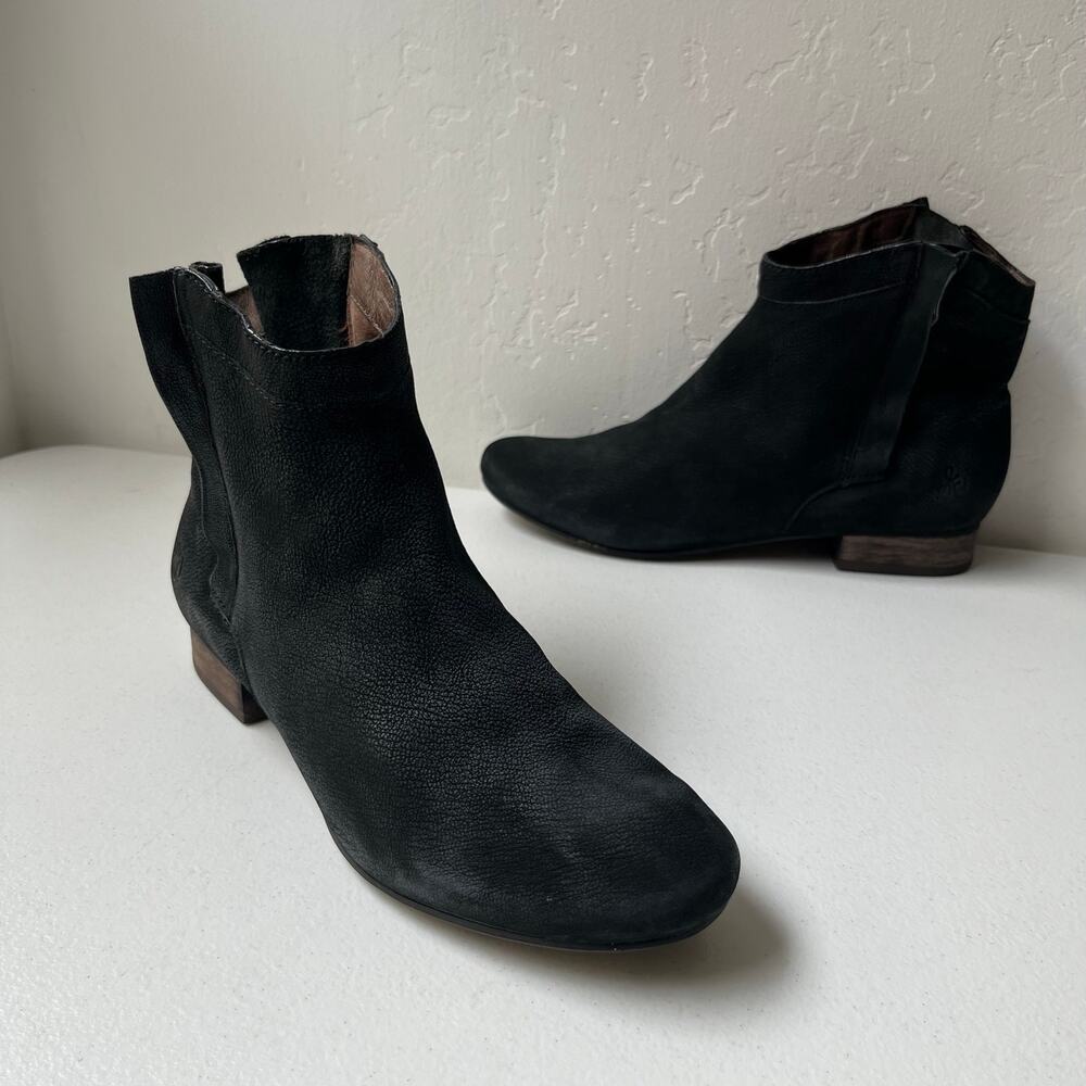 Sam Edelman Cody Ankle Boots Size 7.5 Black Leather Double Zip Minimalist Casual